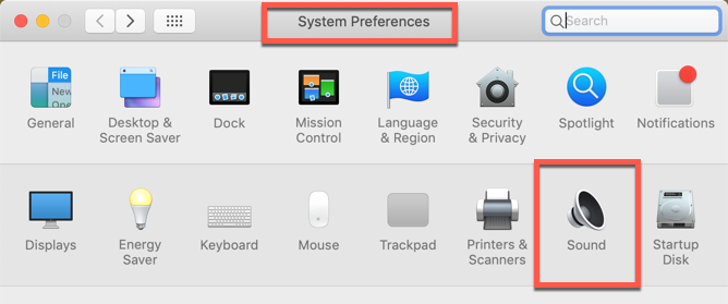 Open System Preferences For Sound Settings