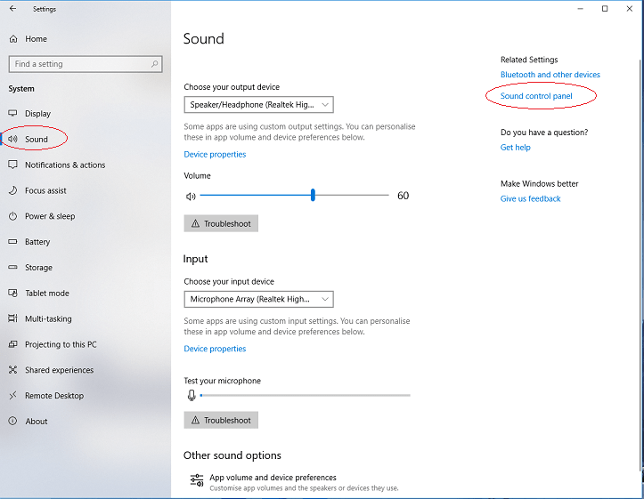 Use The Control Panel For Microphone Settings